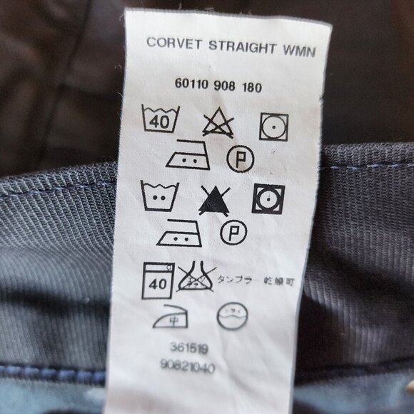 G-Star Corvet Straight Distressed Gray Denim Jeans Womens 28X32 - Picture 10 of 14